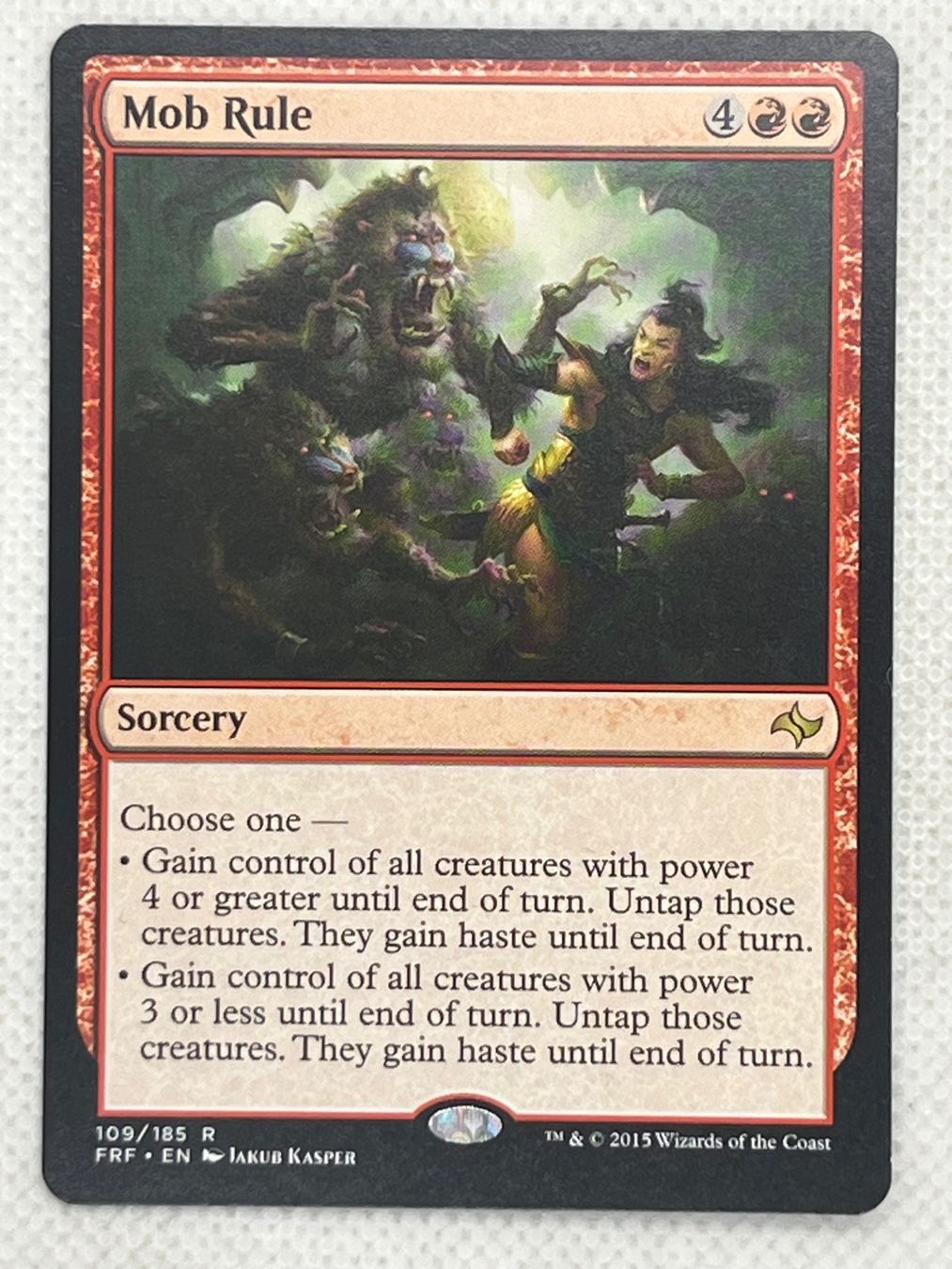 Magic The Gathering Sammelbilder & Trading cards: MTG Mob Rule FRF 109 Rare Englisch – Gebraucht aus Hinterkappelen von Kim1992
