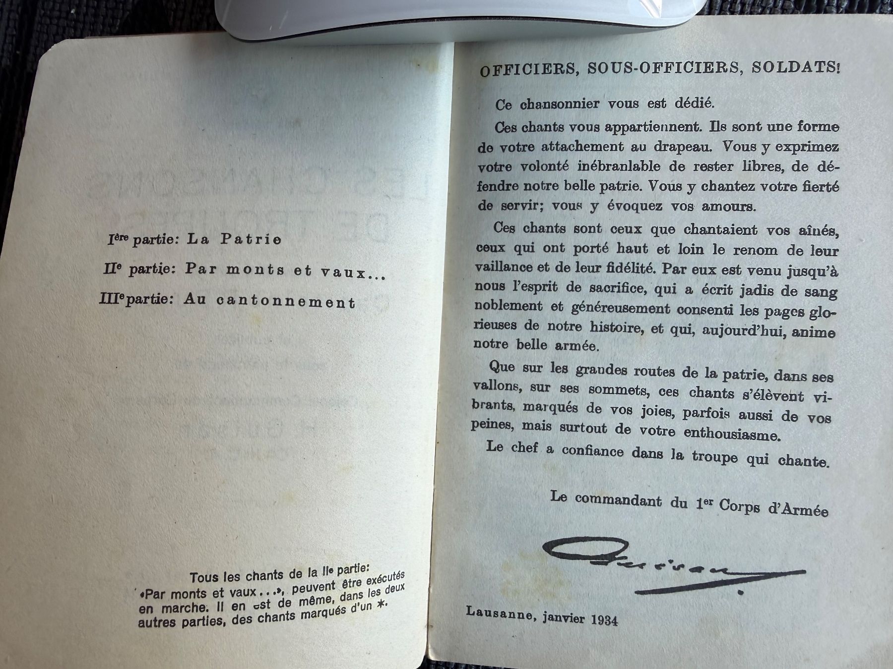 Libri: 1934 Schweizer Armee Liederbuch Guisan – Usato da Itingen venduto da uhu777 2