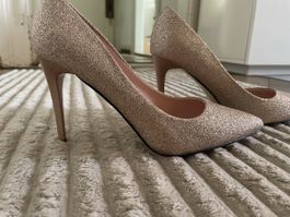 Pumps glitzernd Rosé Grösse 39 neu