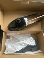 Dune London Globing Lack-Loafer schwarz Gr. 38 – neu