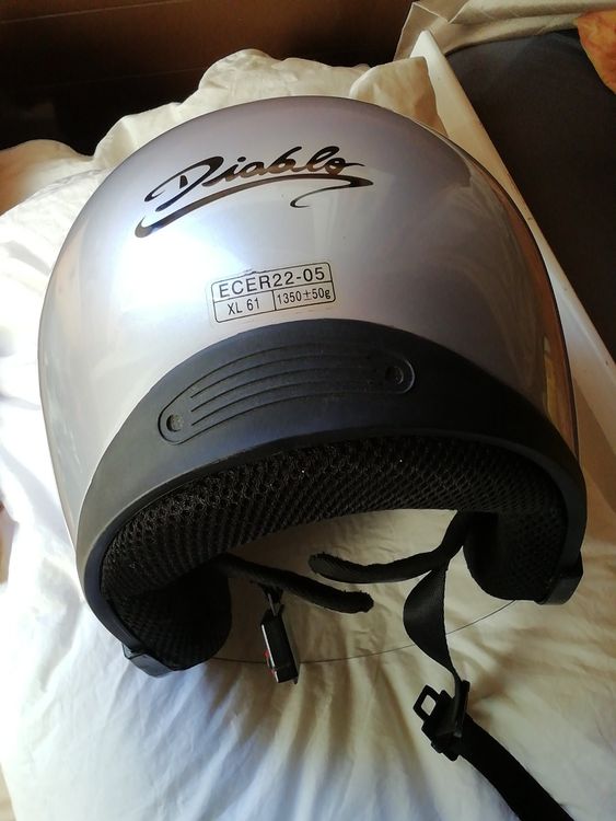 Roller Jethelm Diablo ECER 22-05 - Helmgrösse XL 61 Silber | Kaufen auf ...