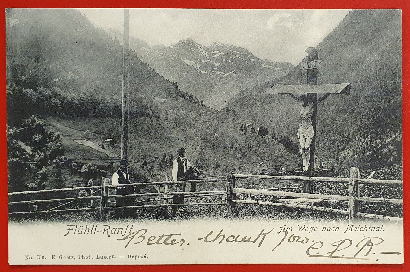 Cartoline postali: Flüeli-Ranft 1903, Am Weg nach Melchthal – Usato da Kreuzlingen venduto da Rschweiz1