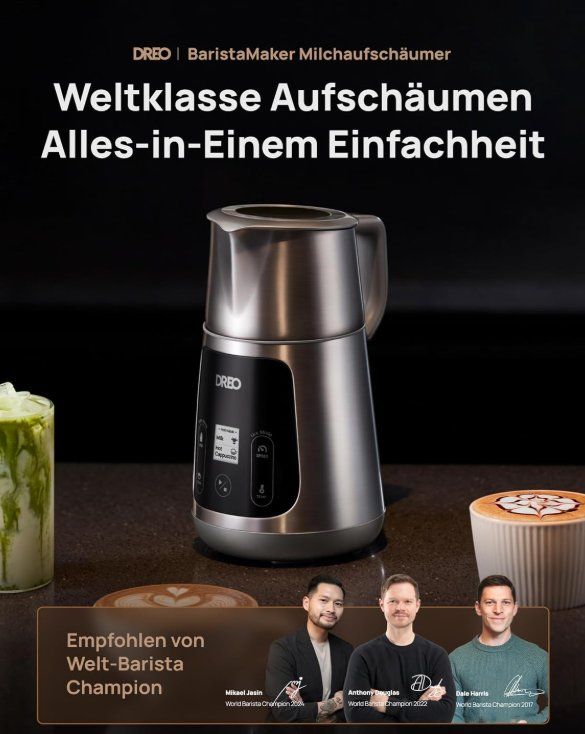 Appareils de cuisine: Dreo BaristaMaker Milchaufschäumer / Milchschäumer – D'occasion à Neuhaus SG par LENZ30 1