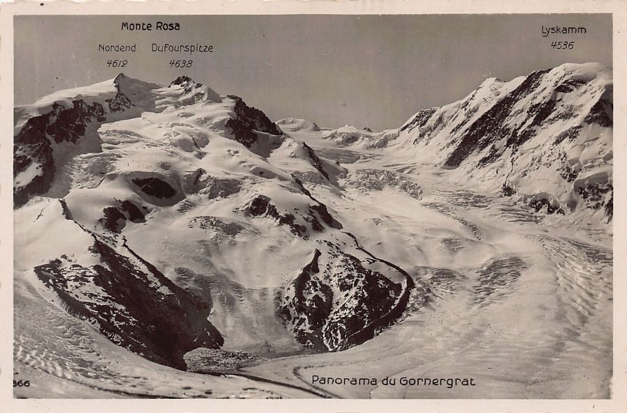 Cartoline postali: ALPIN: Panorama du Gornergrat, avec cachet – Usato da Frauenfeld venduto da POML