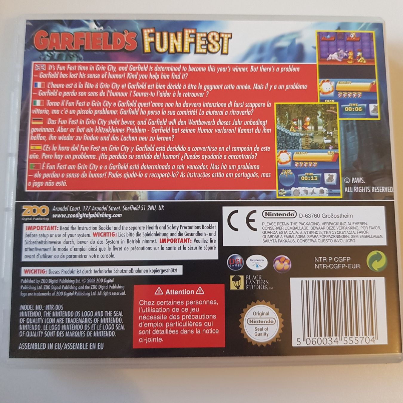 Nintendo Spiele: Garfield's Funfest /DS – Gebraucht aus Münchenstein von 2DGames 1