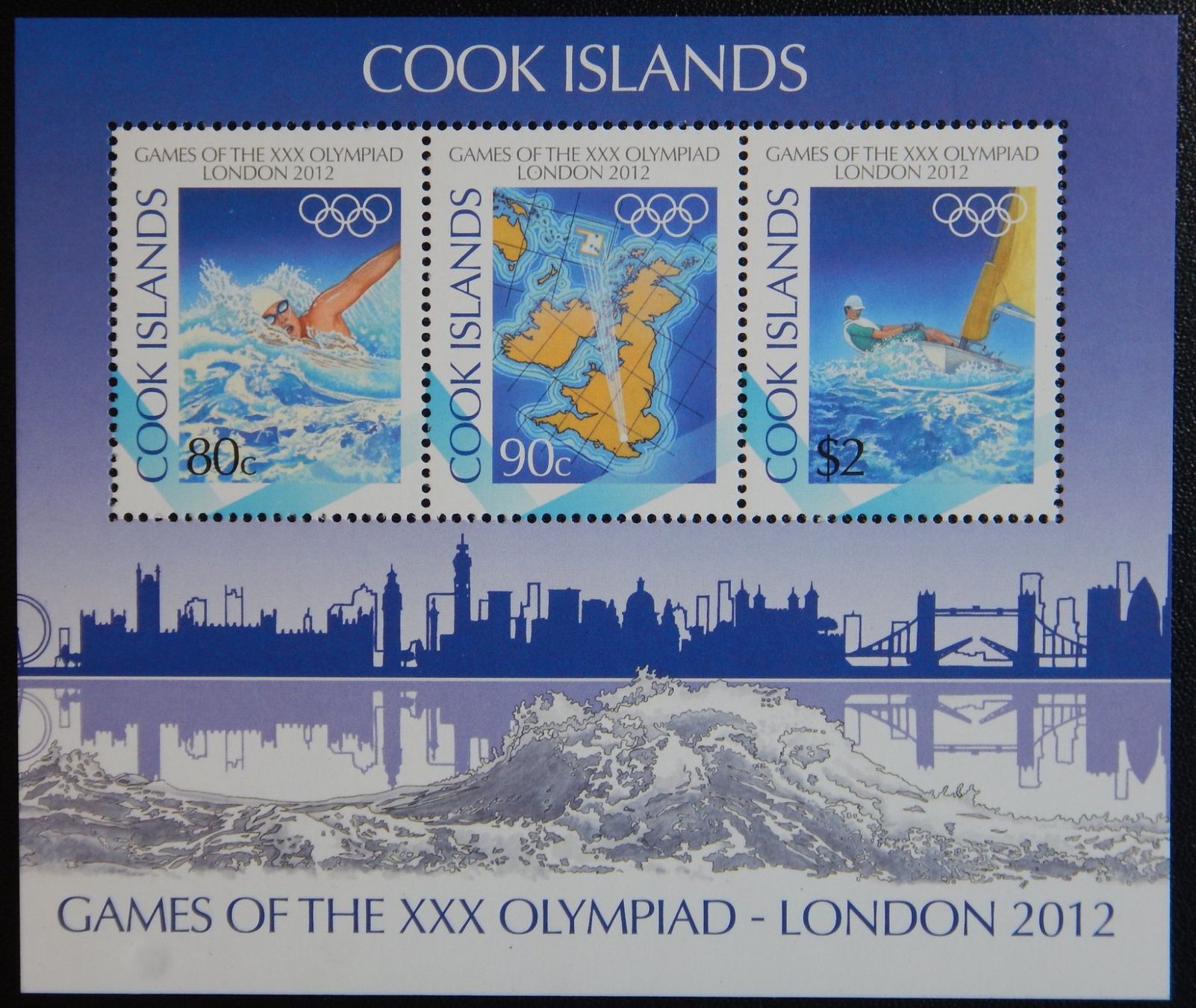 Alle Briefmarken: Cook Islands Kat. Block 235 ** 2012 Olympia – Gebraucht aus Zürich von Muehlekauf