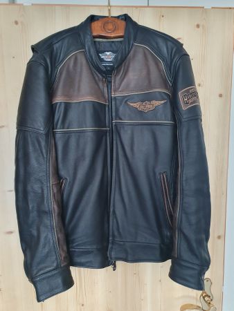 Harley Davidson Men's Hex Reflective Leather Jack 97032-15VM