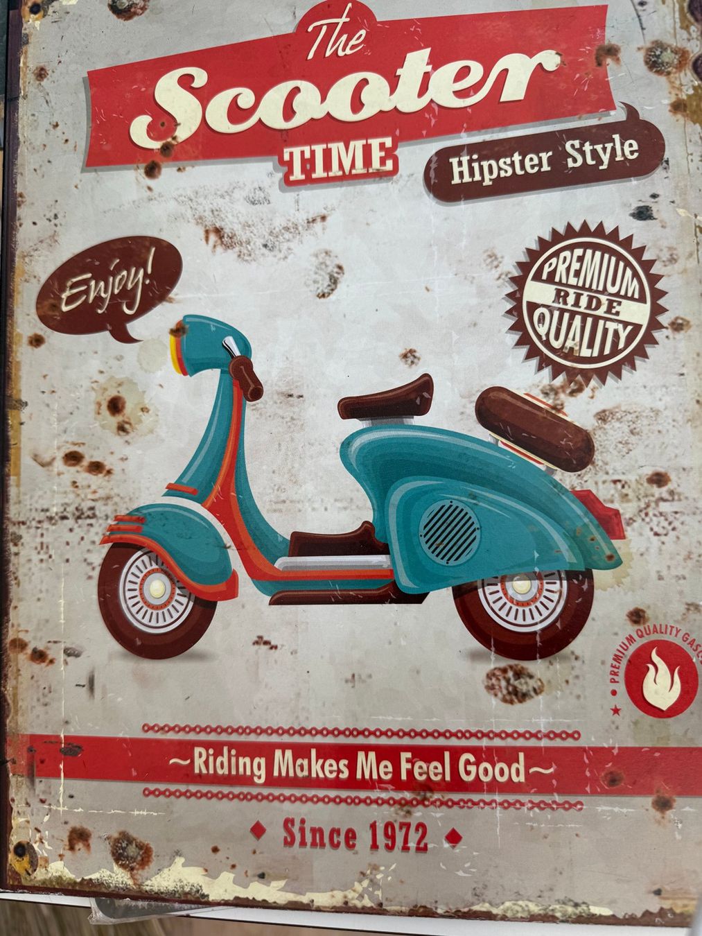 Insegne: Neu Schild Scooter 33 x 25 cm Blech – Nuovo e nell'imballaggio originale da Kirchdorf AG venduto da coco123