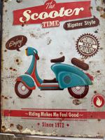 Neu Schild Scooter 33 x 25 cm Blech