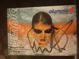 Michael Groß -Olympia Gold - Handsignierte alte Karte