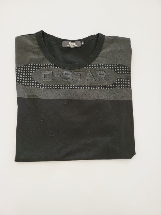 T-shirt G-Star Bleu Brut Avec Crâne Rouge RAD - Taille L, Occasion Parfait état, Coton, Manches Courtes