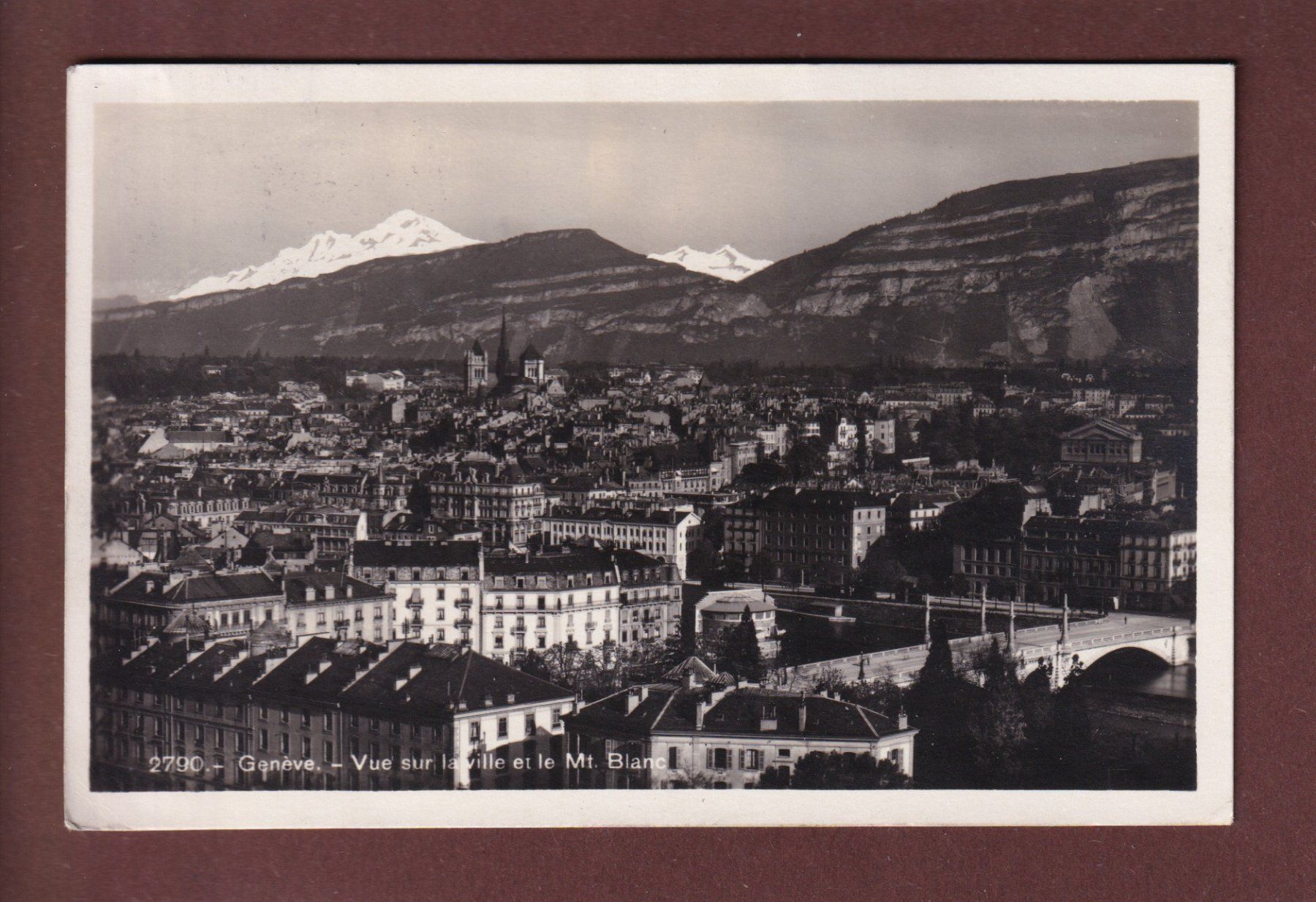 Cartoline postali: GENEVE - Vue partielle - 1927 – Usato da Pully venduto da nicecards