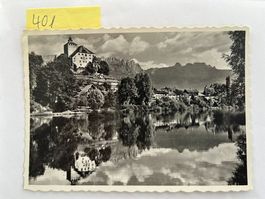 Alte Ansichtskarte Schloss Werdenberg bei Buchs, 1953