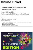 2x UCI MTB World Cup Lenzerheide 2026 3 Tagespässe inkl. ÖV