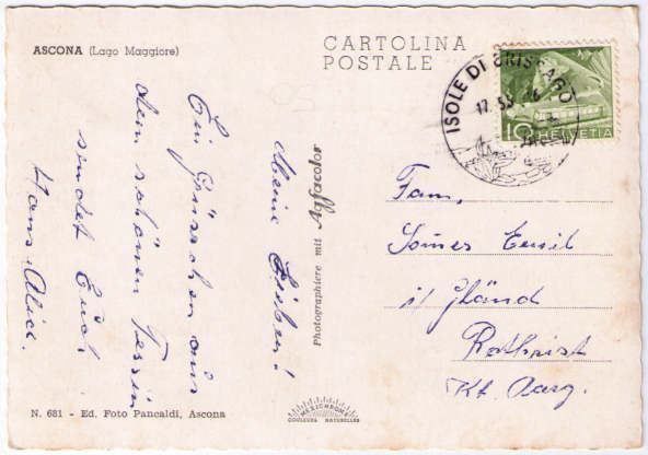 Cartoline postali: Ascona - 4 Bild AK – Usato da Binningen venduto da Mountainrider 1