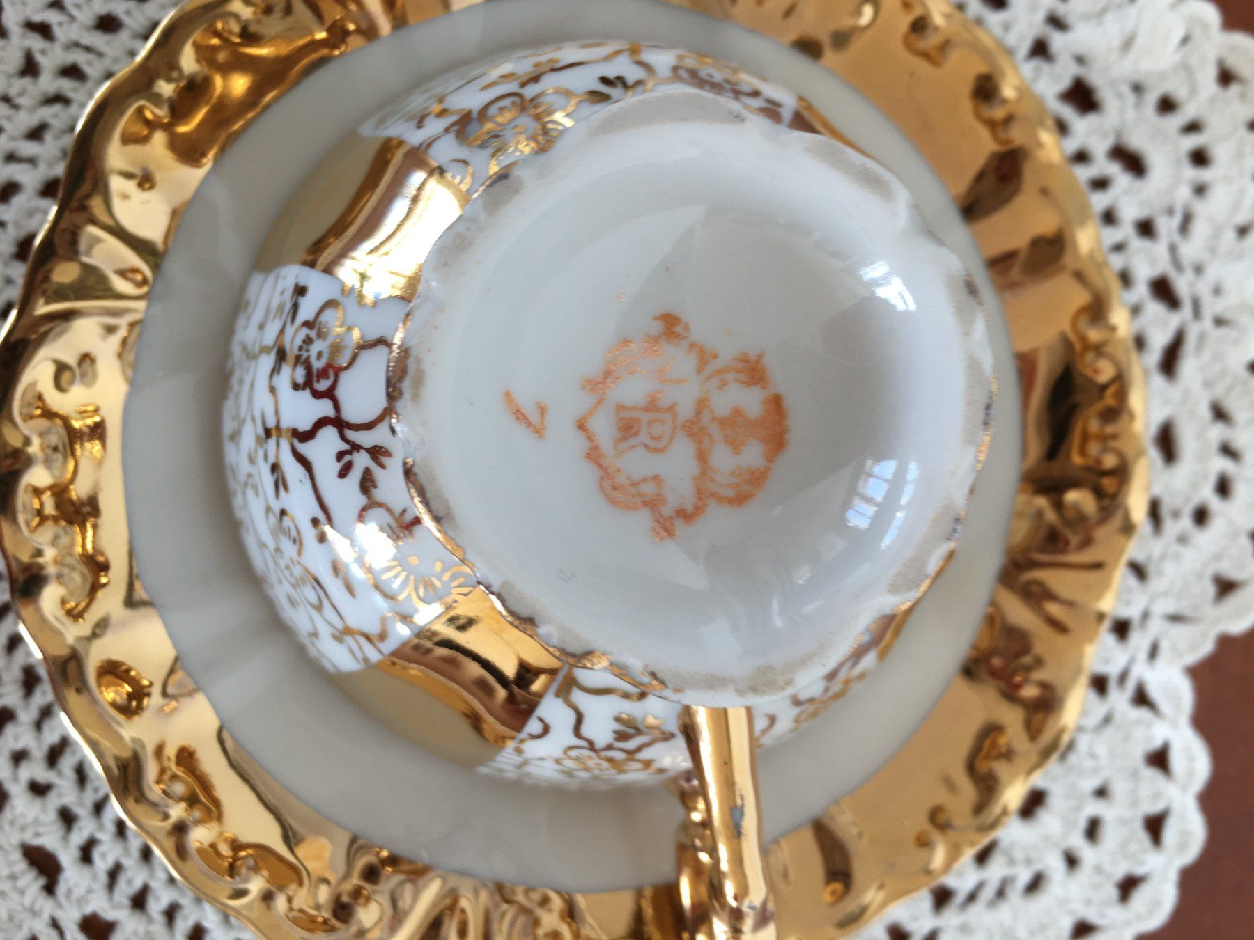 Tazze: Antike Espressotasse gold weiss – Nuovo (secondo la descrizione) da Eich venduto da Jokove63 2