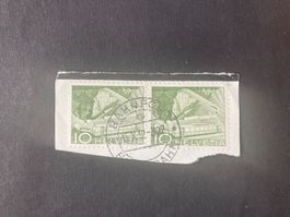 Schweiz 1952 Bahnpost Vollstempel 15.X.52-302 Paar Bergbahn
