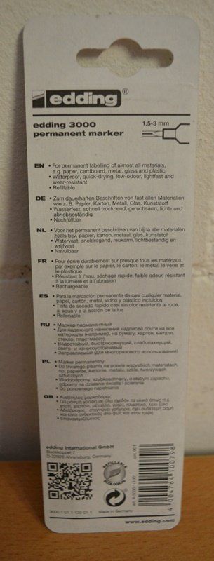 Edding Penna & Evidenziatori: Permanent-Marker edding 3000 Schwarz – Nuovo e nell'imballaggio originale da Uster venduto da computerklinika 3