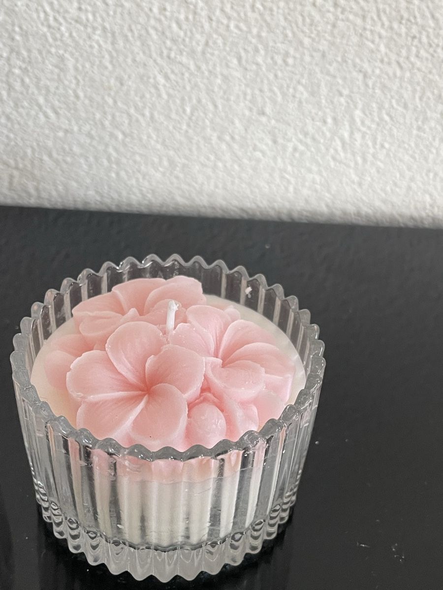 Bougies: Blumenkerze im Glas  – D'occasion à Richterswil par Prangins9
