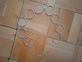 Silberner Circles Metallgürtel