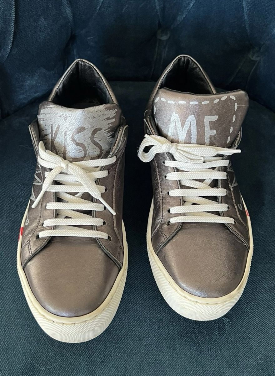Scarpe da donna: Sneakers in pelle metallizzata – Usato da Lugano venduto da fer_ckb9 6