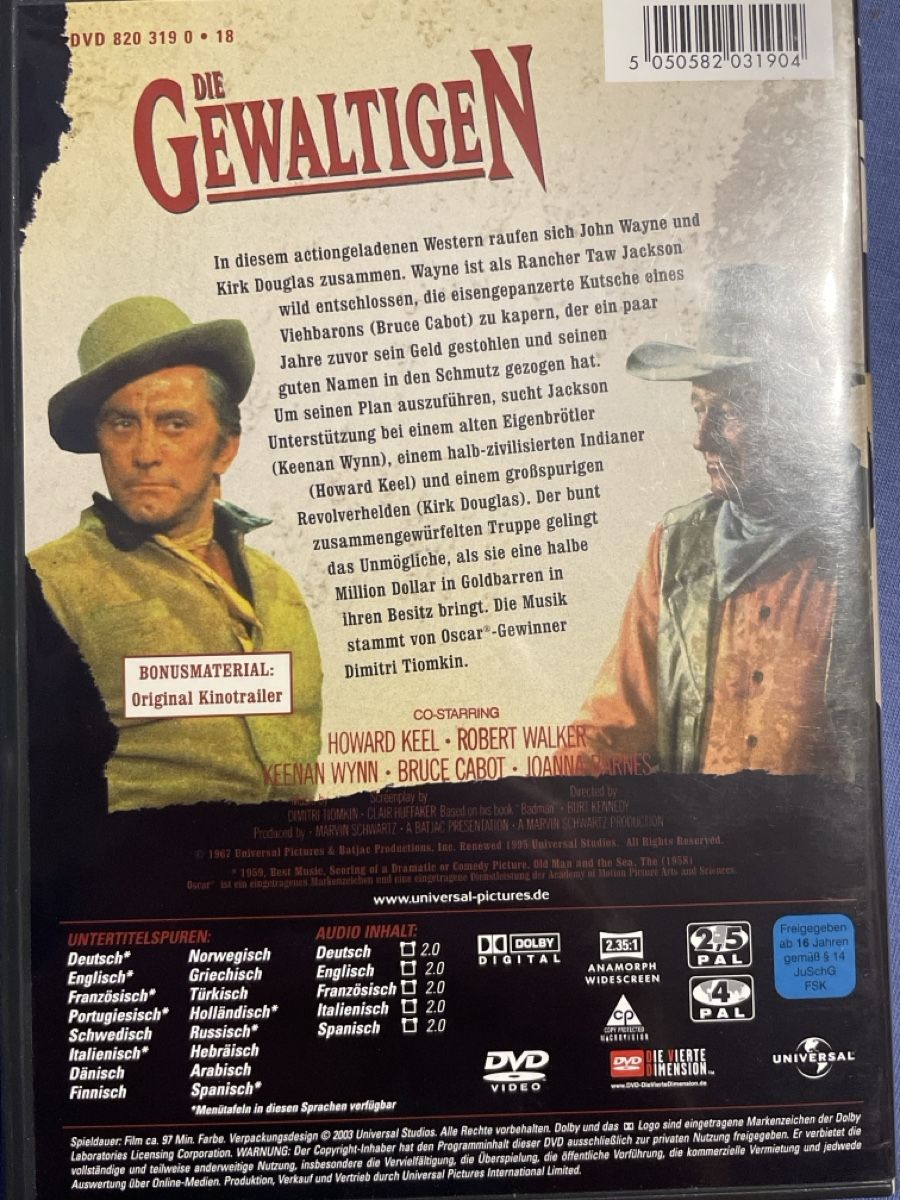 Tous les DVDs: Die Gewaltigen (1967) – D'occasion à Waldenburg par Mimily33 1