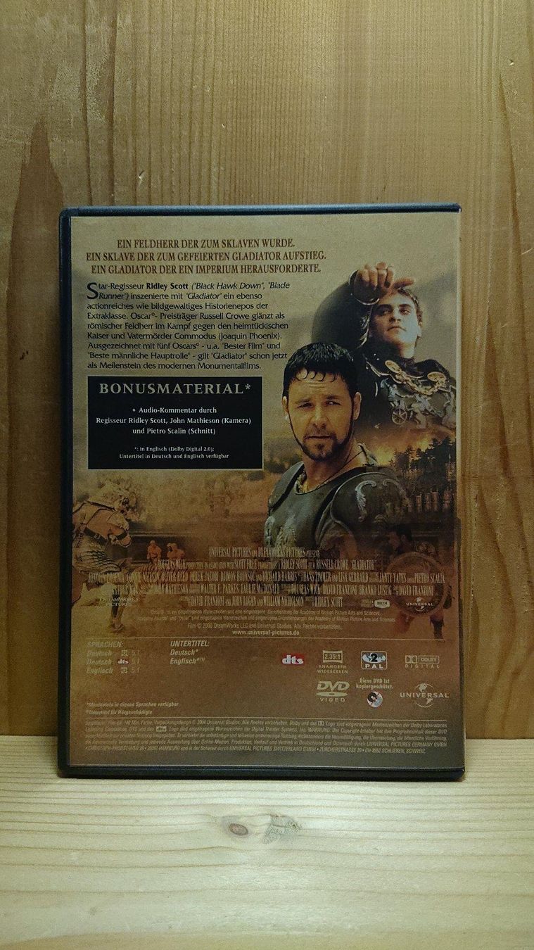 Alle DVDs: GLADIATOR DVD mit Russell Crowe – Gebraucht aus Wilderswil von Exebub 1