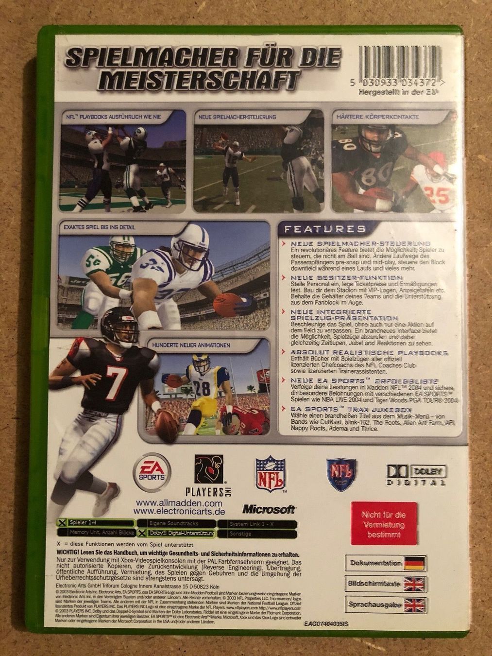 Giochi: Madden NFL 2004 für Xbox – Usato da Kestenholz venduto da Mad18 1
