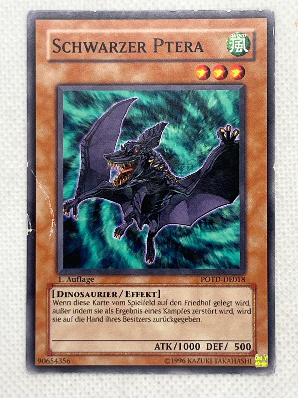 Yugioh Sammelbilder & Trading cards: Yu-Gi-Oh! Schwarzer Ptera POTD-DE018 Deutsch Common 1. Aufla – Gebraucht aus Hinterkappelen von Kim1992