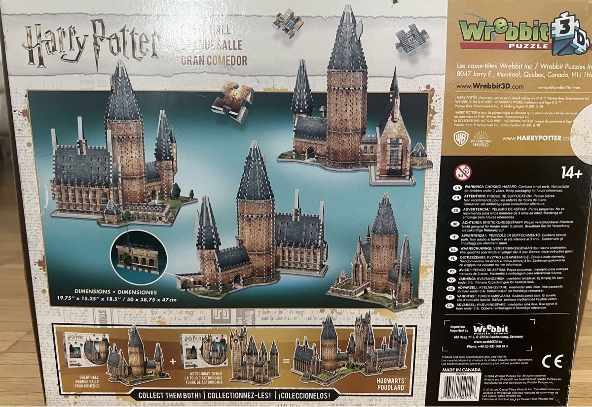 Puzzle: Harry Potter Hogwarts 850+ 3D Puzzle – Usato da Opfikon venduto da Luis144 1