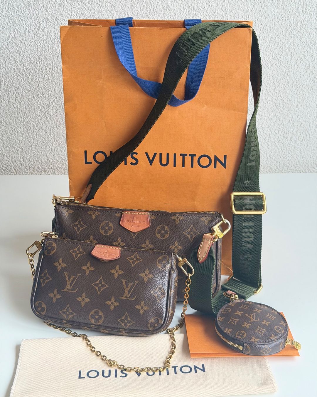 Louis Vuitton Borse da donna: Louis Vuitton Multipochette Khaki – Usato da Reinach AG venduto da RobbisB 3