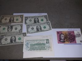 Alte Banknoten Sammlung: Dollar, Canada, Australien