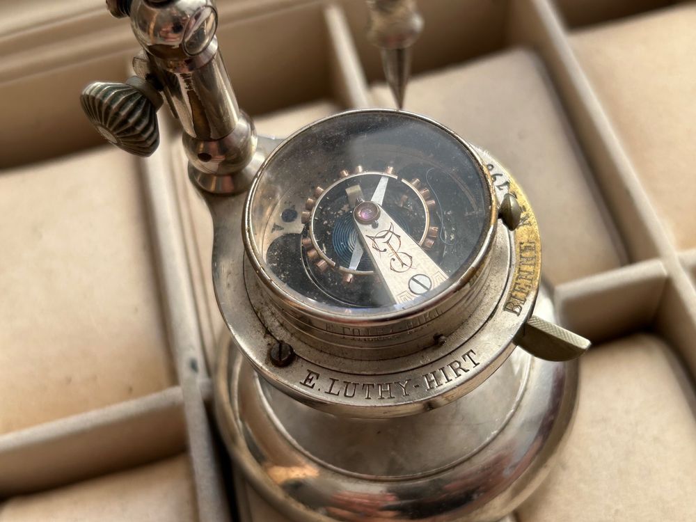 Tour D'horloger Moseley C.1920 Fonctionnel - Avec Moteur Et Pédale, Antique, état Vintage