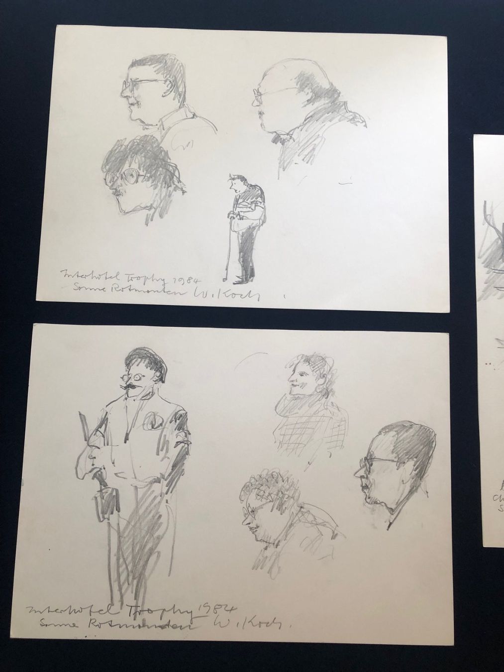 Gemälde: Willi Koch - drei Original Bleistift Studien 1982 - 1984 – Gebraucht aus Wolfertswil von Schorsch3