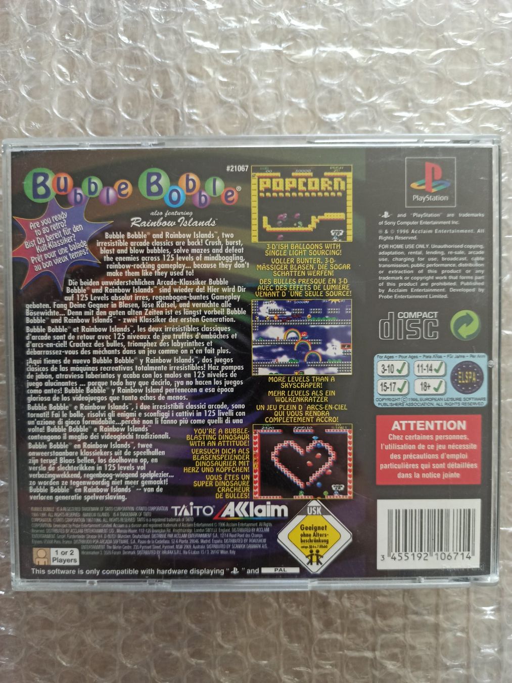 Jeux: Bubble Bobble PS1 – D'occasion à Oberweningen par mar_87mx 1