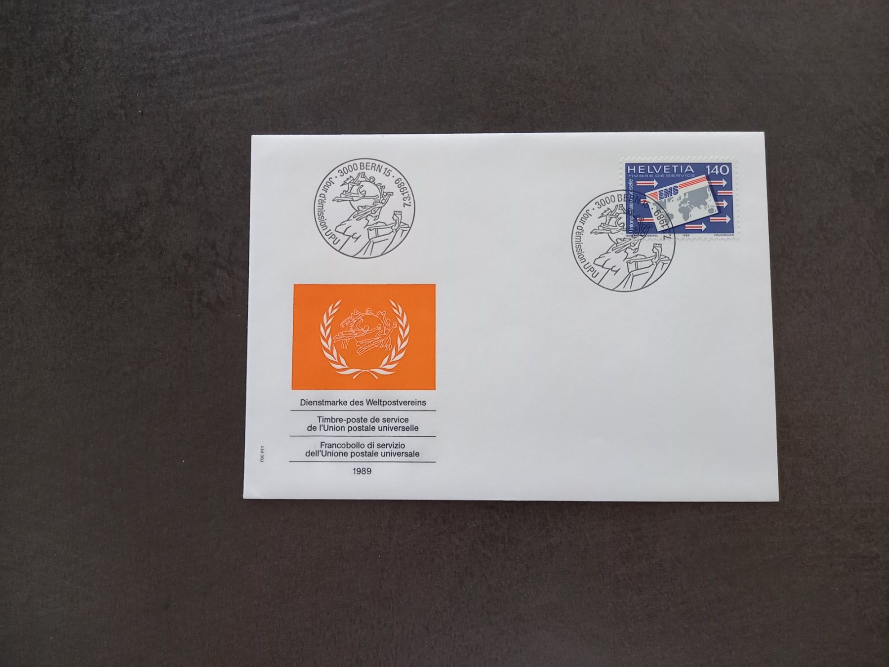 Tous les timbres: FDC UPU 7.3.1989 – D'occasion à Courtételle par Chris28