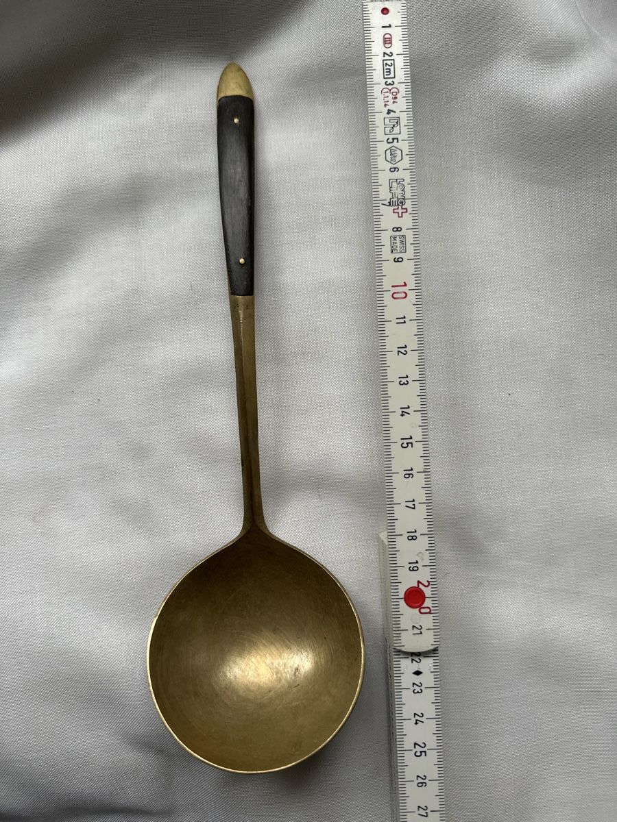 Cucchiai: Messing Schöpfkelle mit Holzgriff Vintage 25cm – Usato da Zürich venduto da Chaeffeler 2