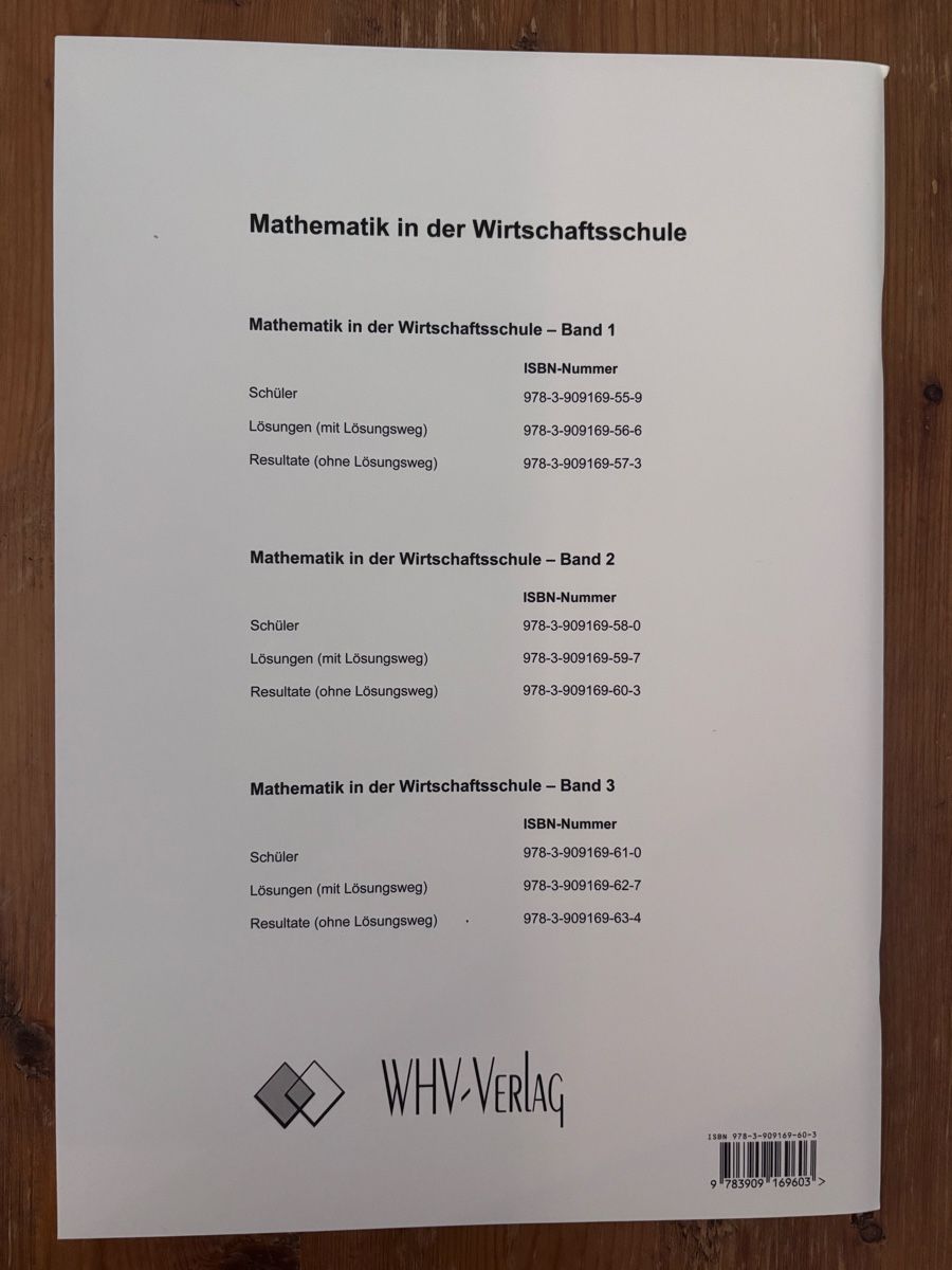 Libri: Mathematik in der Wirtschaftsschule Band 2 / R Resultate – Nuovo (secondo la descrizione) da Zumikon venduto da SaBaRo 1