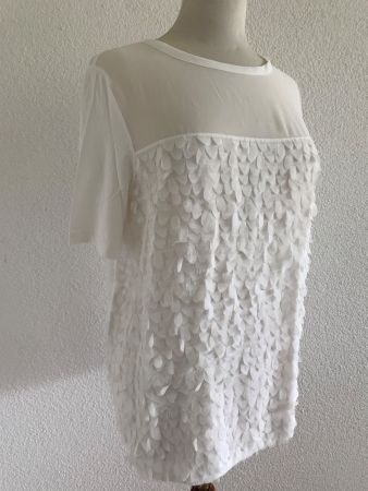 Sani Blu - Edel-Shirt - Gr. 38 - weiß - TOP