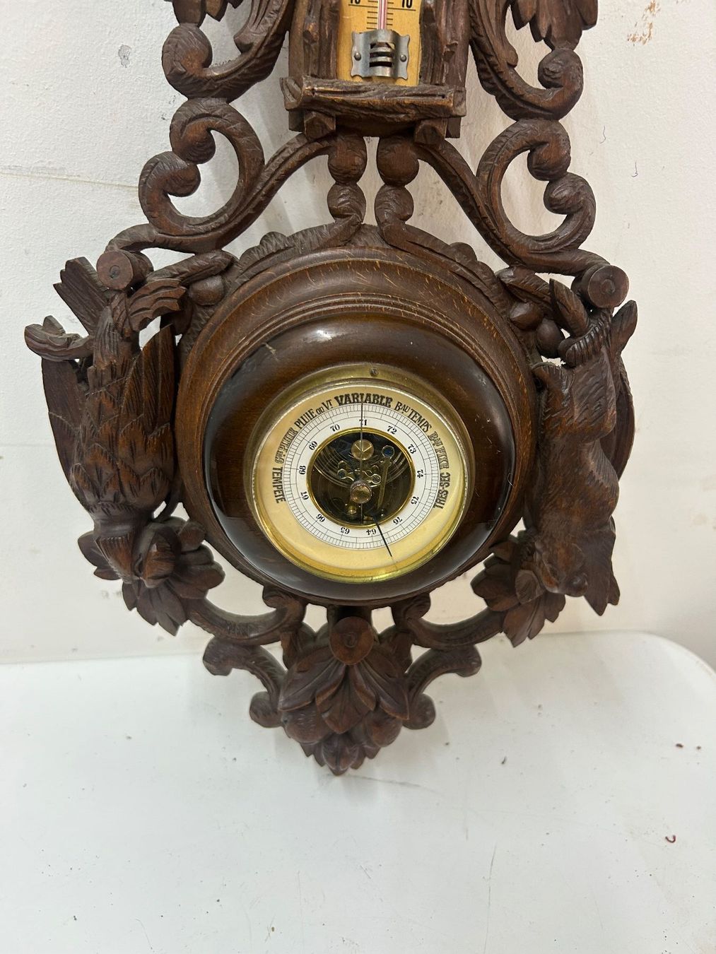 Sonstige antike Technik & Geräte: antiker Schwarzwald-Wandbarometer mit Thermometer – Gebraucht aus Zürich von Levelart 2
