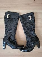Stiefel gefüttert im Glanzleder, Grösse 39