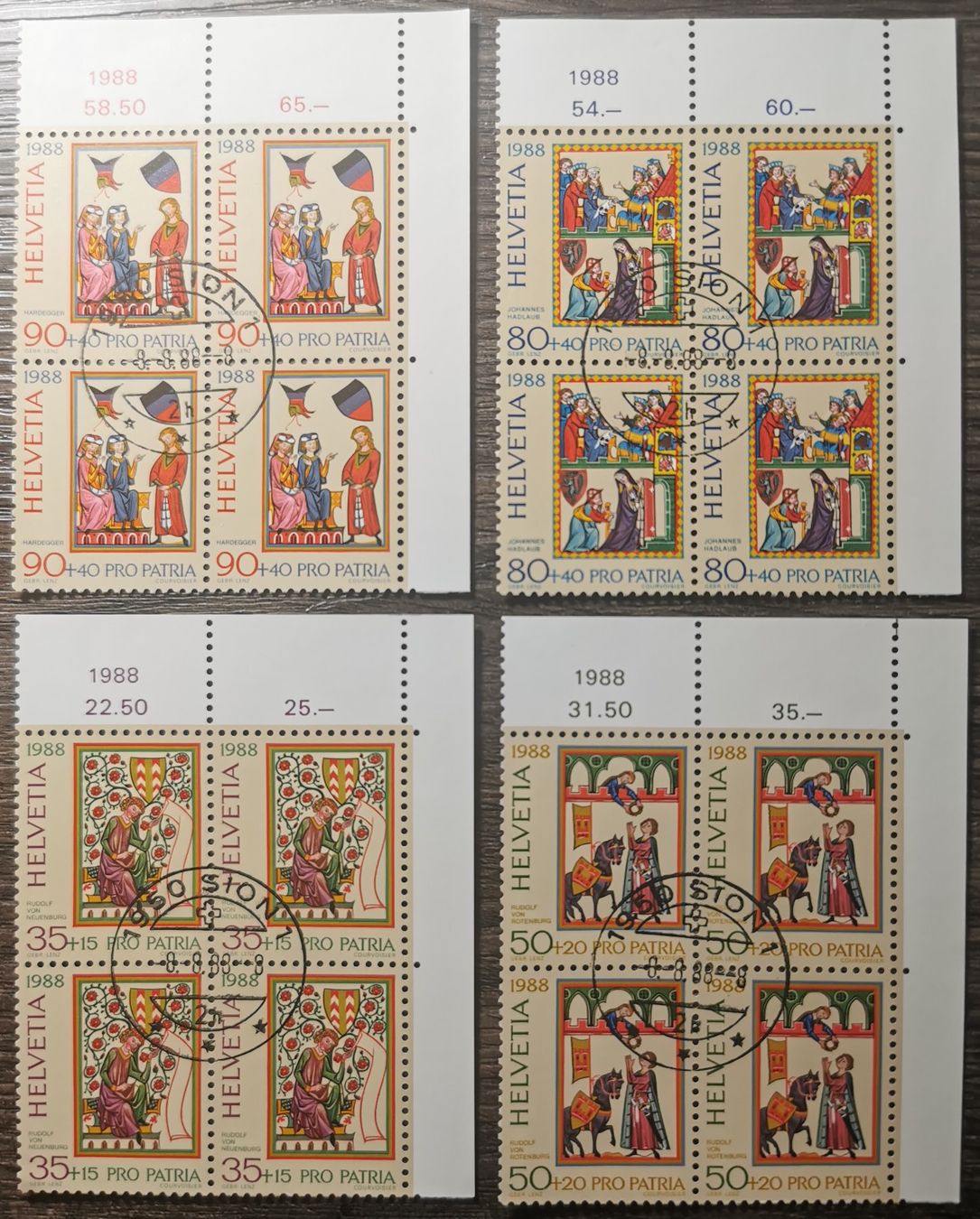 Tutti i francobolli: TR08 Timbre Suisse 1988 – Usato da Cousset venduto da Patrick_Collections