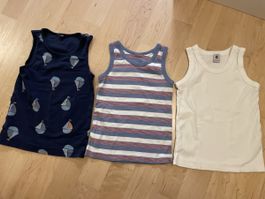 Petit Bateau Weiss Blau H&M Bio Baumwolle Gr.104 Unterhemd