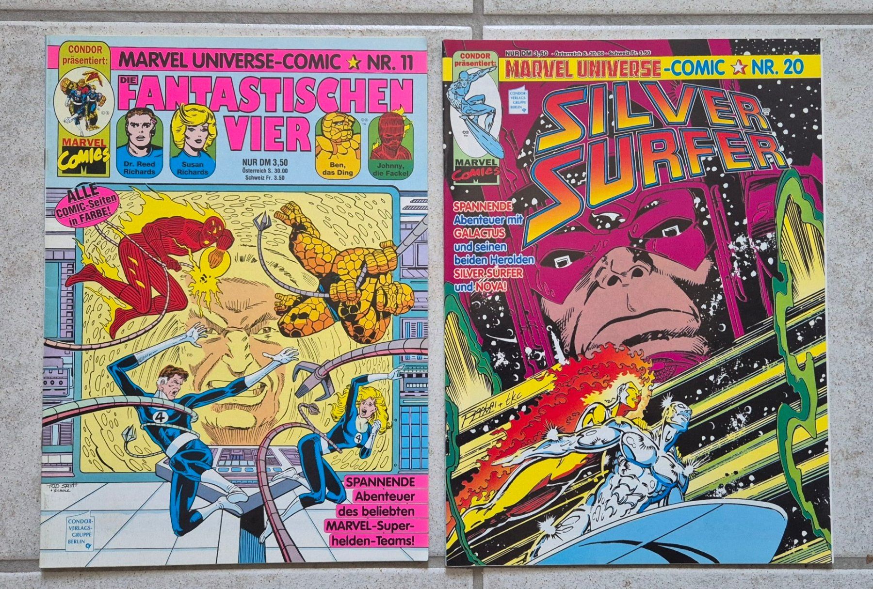 Fumetti: Marvel Universe Comic Nr. 11 & 20, Fantastische Vier, Silver – Usato da Winterthur venduto da Wolfensberg
