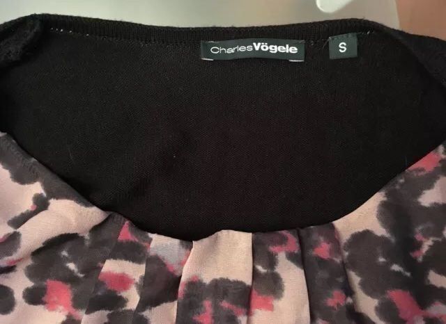Pullover & Sweatshirts: Pull 2 en 1 Charles Vögele léopard noir rouge cache-cœur S – Neu (gemäss Beschreibung) aus Genève von Libellule477 3