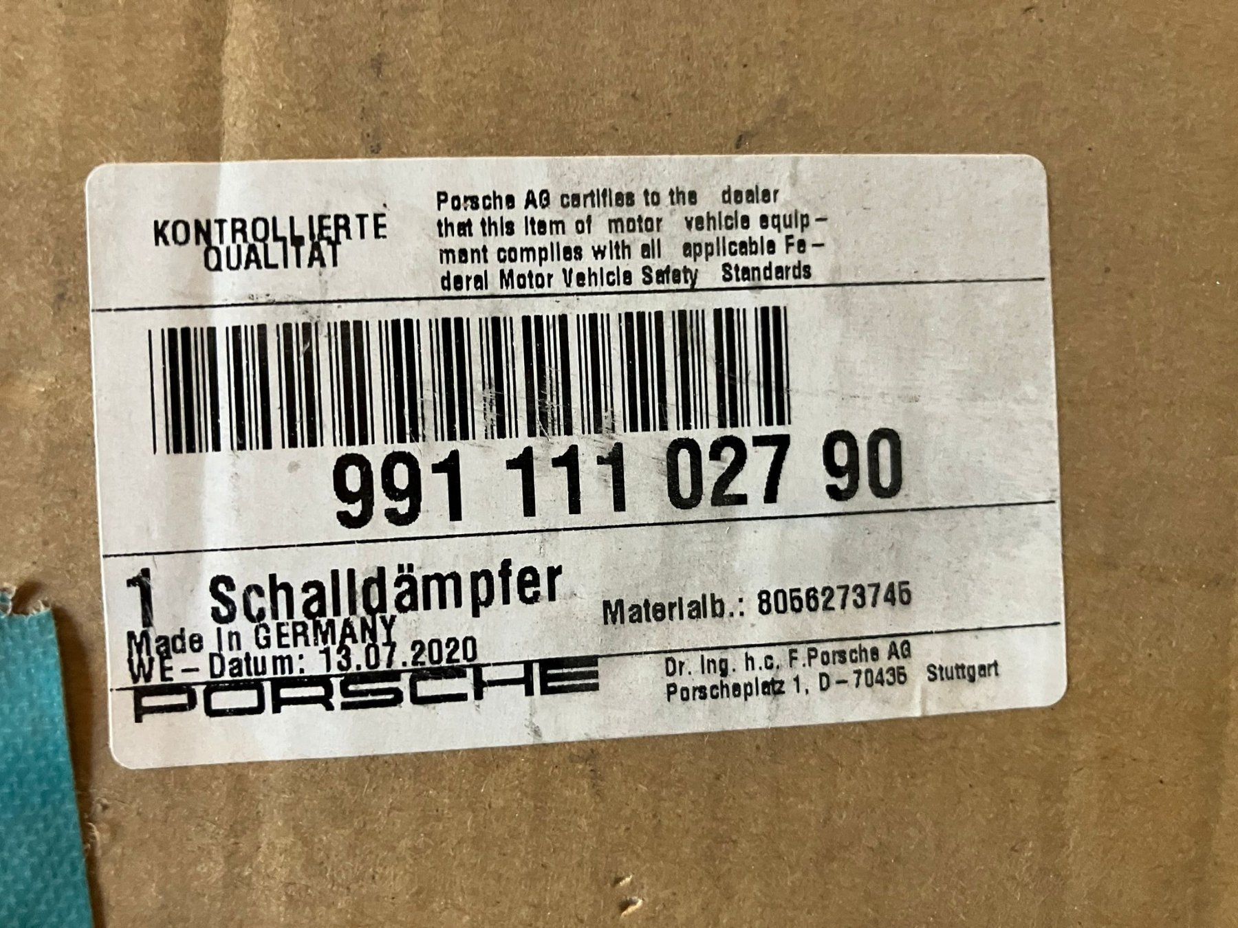 Porsche Sistemi di scarico: Original Schalldämpfer Porsche 911 – Usato da Zürich venduto da carlotorre 2