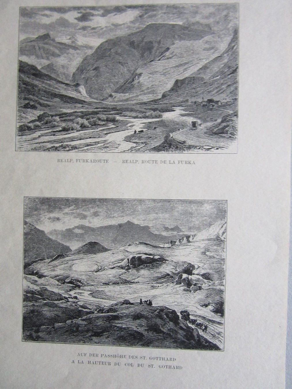 Stiche: REALP U. GOTTHARD //REF.SM,FALK – Gebraucht aus Gersau von grafik-kunst