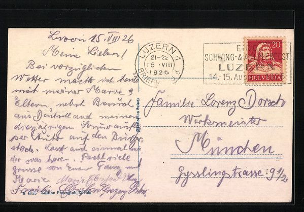 Cartoline postali: Stansstad, Vierwaldstätter See mit Orts – Usato da Berlin venduto da bartko-reher 1