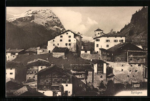 Cartoline postali: AK Splügen, Teilansicht des Ortes – Usato da Berlin venduto da bartko-reher