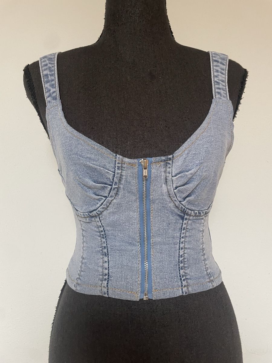 Top: Boho Jeansbustier – Nuovo (secondo la descrizione) da Sigriswil venduto da ck56